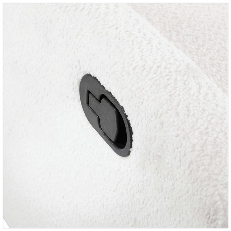 Boucle Fabric 360 Swivel and Glider Recliner Chair, Beige