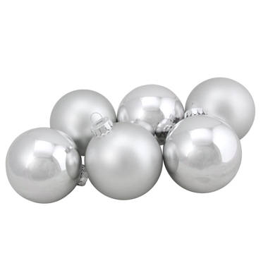 4” Glass Glitter Pearl Ball Ornament