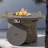 Outdoor Wicker Fire Pit Table, 50,000 Btu Propane Fire Pit With Lid