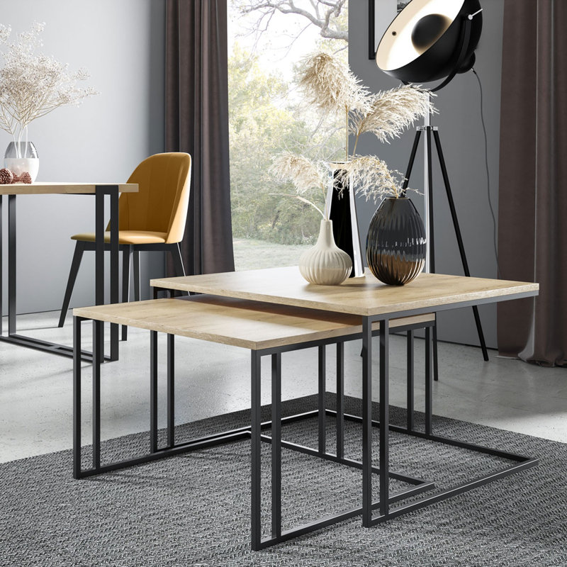 Alino Frame Coffee Table, White/Gold