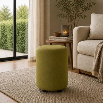 Faux Leather Round Stool Seating 