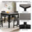 Ensemble de table à hauteur de comptoir 5 pièces, table à hauteur de comptoir avec 4 chaises pour la cuisine et la salle à manger-1500693214-1457630176