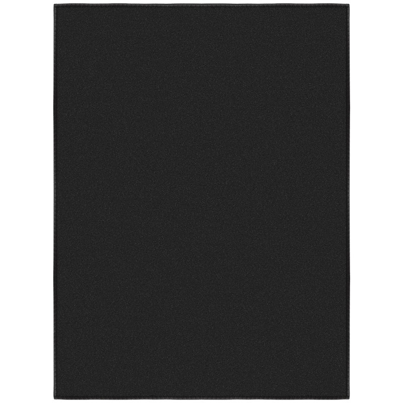 Gray Rectangular Non-Slip Washable Synthetic Kitchen Mat