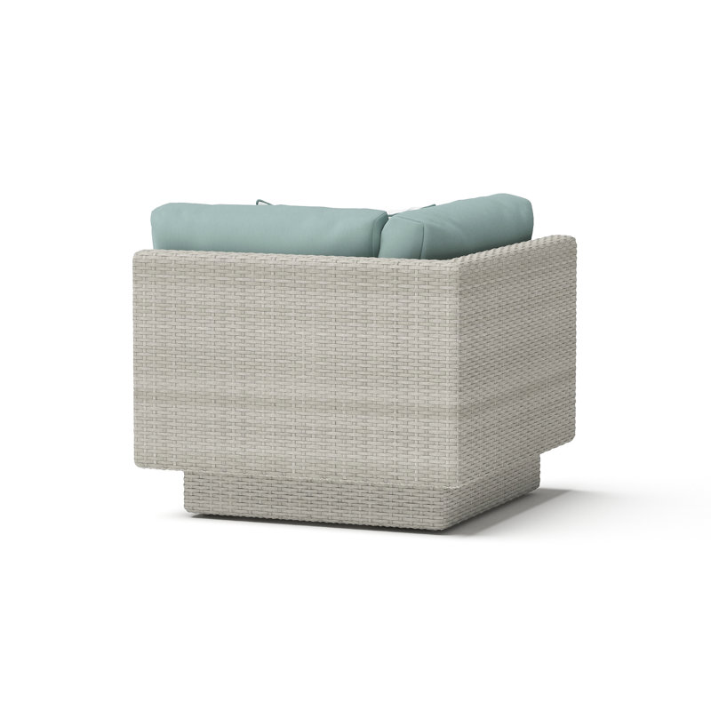 Winnie Outdoor Corner Wedge Lounge Chair, Spa, Gray