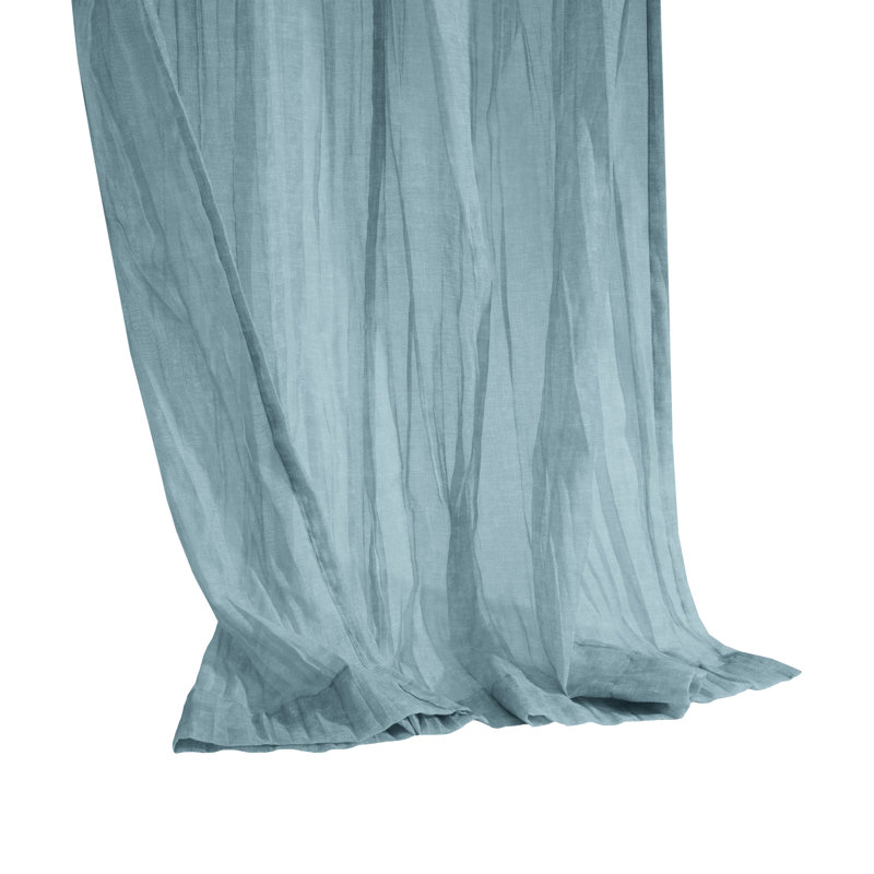 Shepardsville Sheer Curtain Single Panel, 52" W x 108" L, Blue