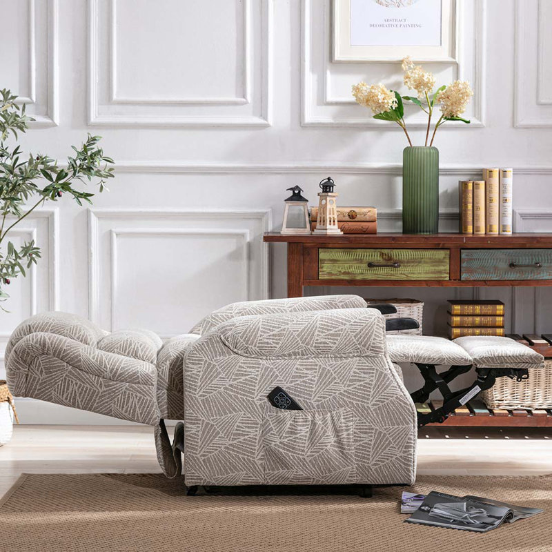 Freudberg 83cm Wide Lift Assist Standard Recliner, Cream