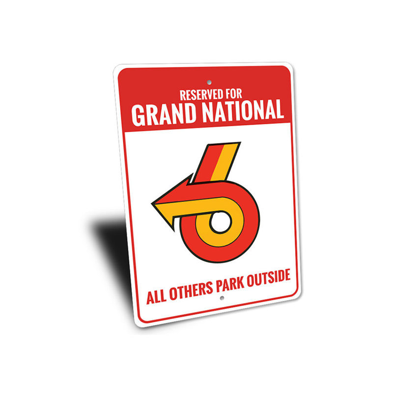 Enseigne en aluminium Grand National, H 14 po x l 10 po x P 0,04 po