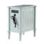 Table de chevet 3 tiroirs avec station de charge Mid-Century, bleu-1843032183