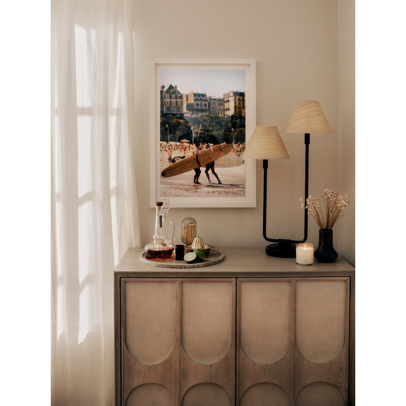 Polly Double Arm Table Lamp, Brass, Tan