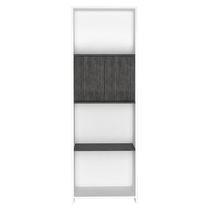 Dennielle 4 shelf bookcase with cupboard unit