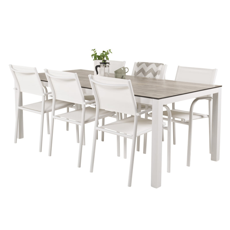 Drishya 6 - Person Patio Dining Set with Rectangular Table