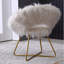Fauteuil d'appoint basique en fausse fourrure