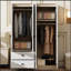 Élégante garde-robe à 4 portes avec plusieurs options de rangement pour votre chambre à coucher