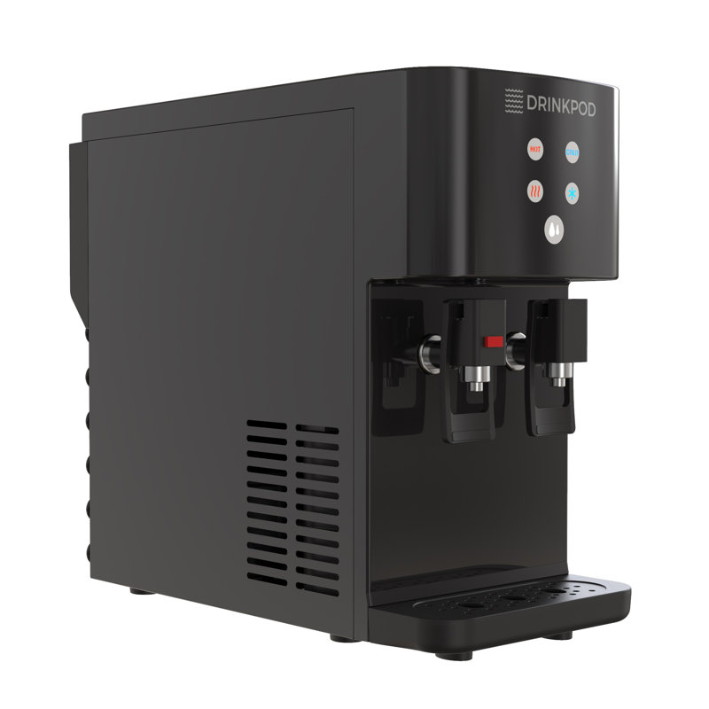Black Countertop Bottleless Hot and Cold Water Dispenser with 4 Stage Purification