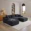 Repose-pieds en velours côtelé avec repose-pieds Cloud-45176720
