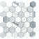 Stella 1" x 3" Chevron Metal Marble Mosaic Wall Tile