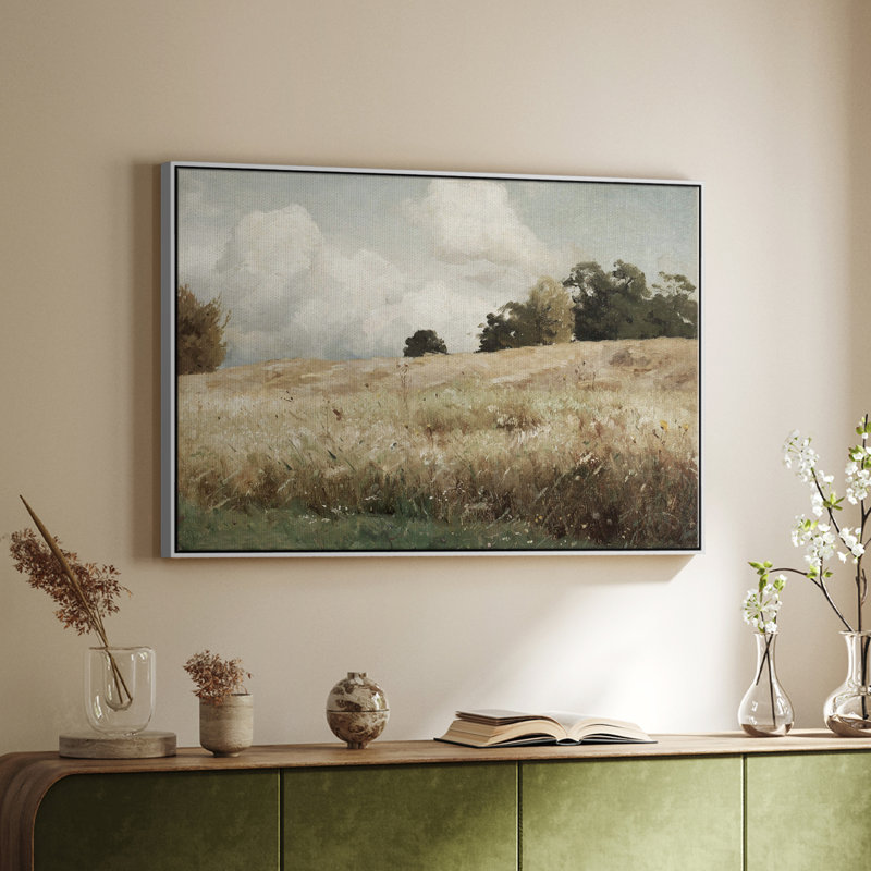 «Vintage Landscape-DCLXVI» sur toile, Blanc, H 17 po x l 25 po
