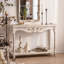 Console blanche en bois massif