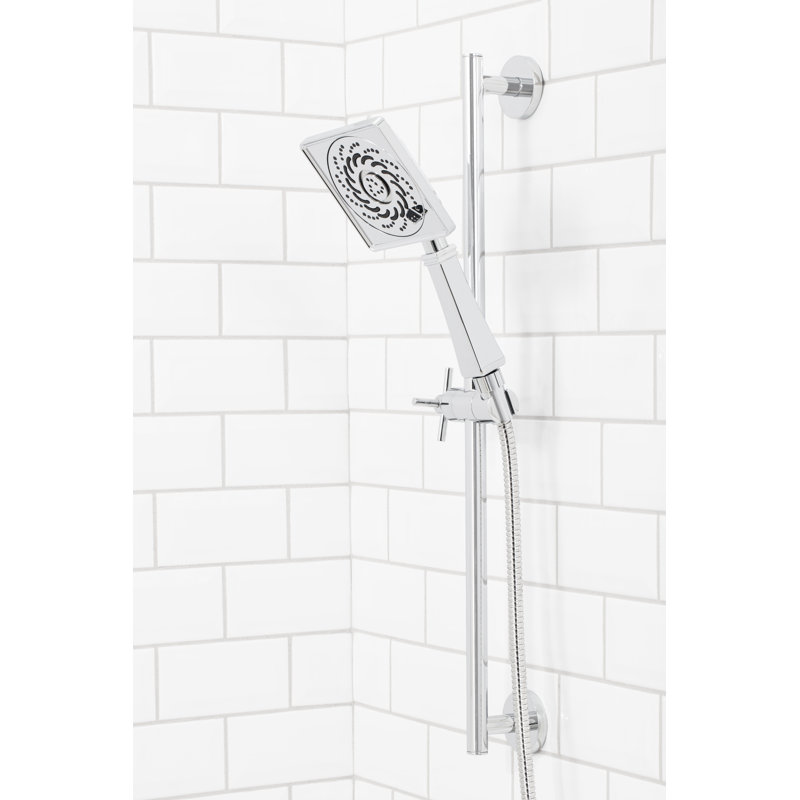 Rainier Exhilaration Multi Function Handheld Shower Head, Polished Chrome, 2.0 GPM