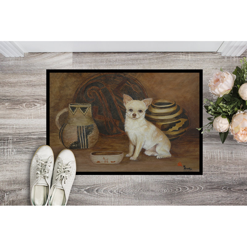 Tapis d’extérieur anti-dérapant chihuahua antique history, Rectangle 2 pi x 3 pi