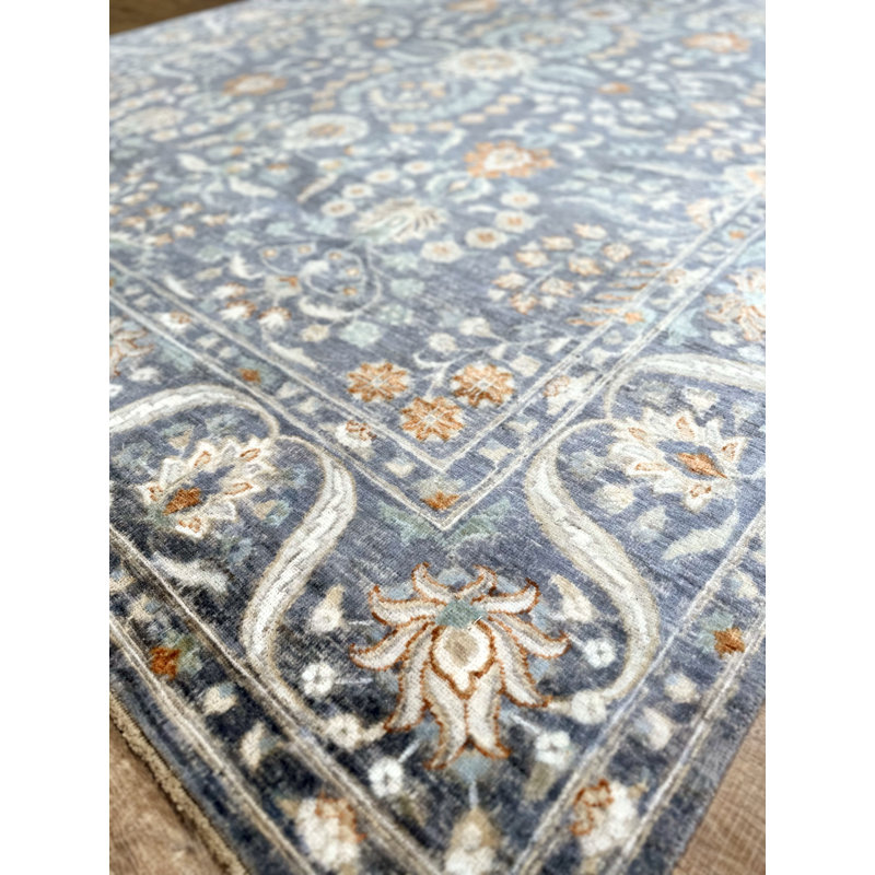 Proprietary Patterns Wool Oriental Area Rug in Bluffton Charcoal, Rectangle 10' x 14'