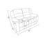 Causeuse en microfibre Global United