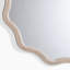 Damma Solid Wood Wavy Circular Hallway Wall Mirror - Modern Elegant Design