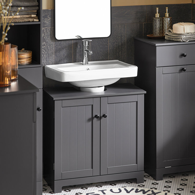 Gershwin 60Cm W x 60Cm H x 30Cm D Free-Standing Back to Wall Toilet Unit, Grey