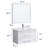 32-Inch Gloss Wall-Mounted Bathroom Vanity with Double Drawers, Ceramic Sink, and Mirror Frame-1648487648