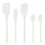 Flex-Core All Silicone Assorted Spatulas - set of 5 White