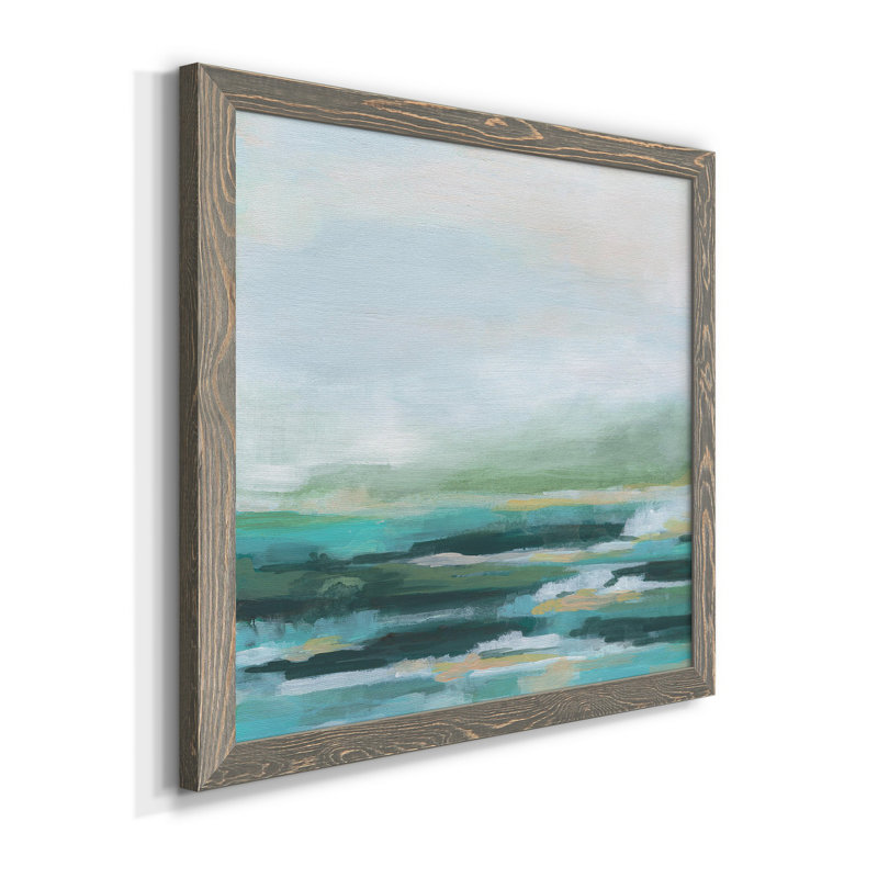 Misty Inlet II - Toile encadrée de qualité supérieure - prête à être accrochée, H 35,5 po x l 35,5 po x P 1,5 po, Gris