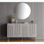 Armoires | Buffet moderne 4 portes gris ardoise avec tablettes réglables, pieds en métal stables, pour la cuisine d'entrée de salle à manger | Panneau de fibres à densité moyenne | Salon