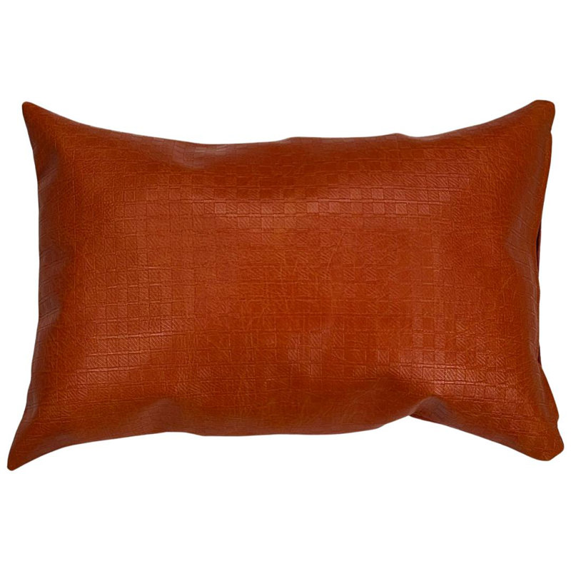 Coussin en cuir, H 16 po x l 24 po, Rectangulaire
