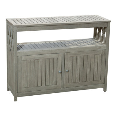 Buecker Rectangular Eucalyptus Outdoor Buffet & Console Table