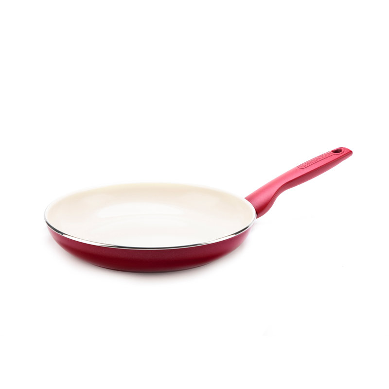 Poêle à frire en céramique GreenPan Rio, l 12 po, Rouge