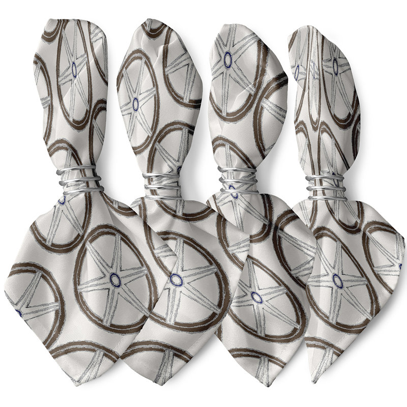 Jetmore Nautical Geo Lines Napkins, Ivory