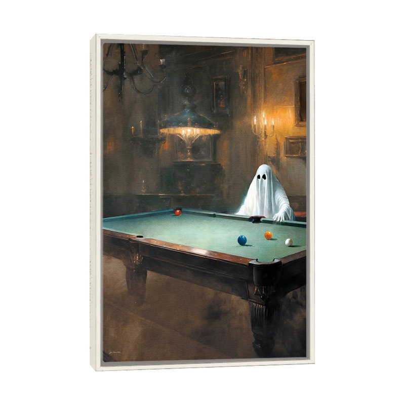 Bool - reproduction d'art mural - toile encadrée, 60 po x 40 po, Toile avec cadre, Blanc patiné