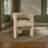 Bowen Modern Three-Leg Upholstered Accent Dining Armchair with Corduroy Fabric - Sand-893342305