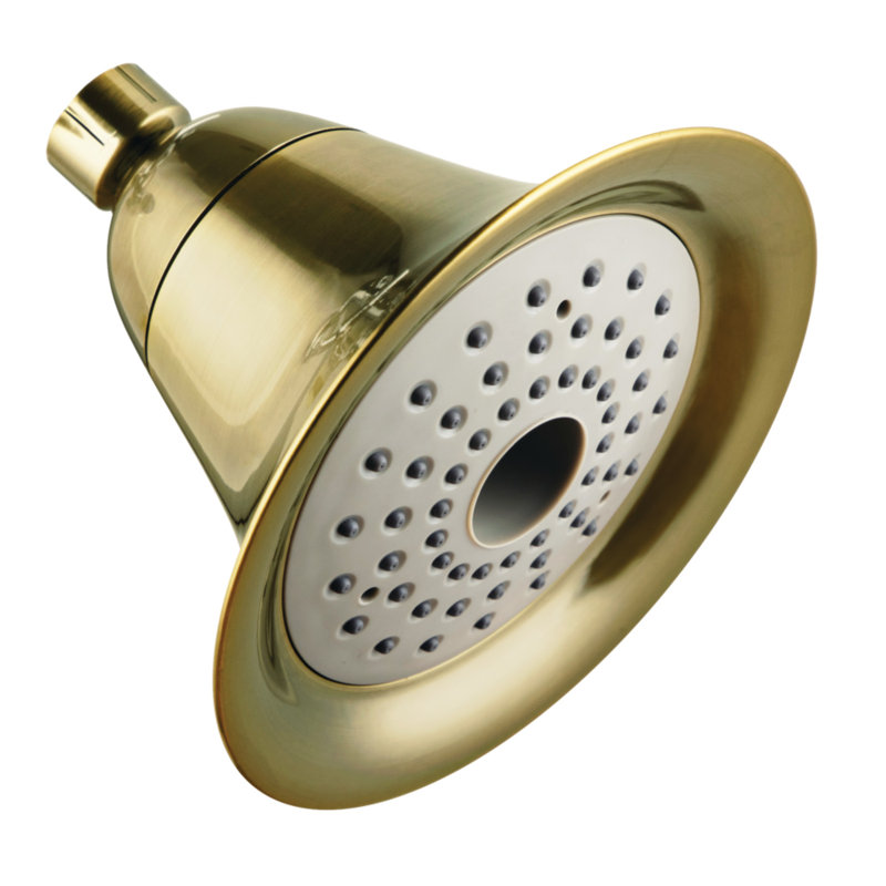 Pomme de douche ronde en ABS 2 fonctions Kingston, Laiton antique