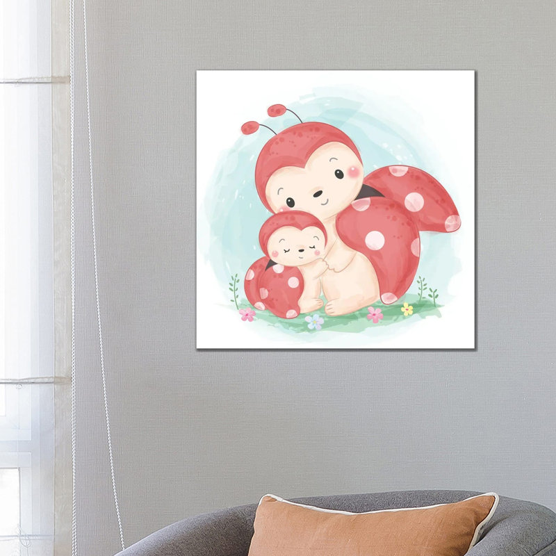 Ladybug Motherhood by Art Mirano - Wrapped Canvas Print, 66.04cm H x 66.04cm W x 1.9cm D
