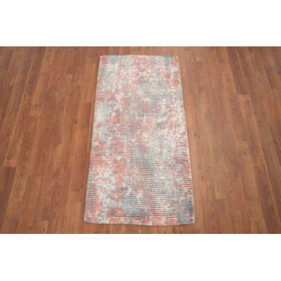 Abstract Distressed Look Pattern Modern Rug 2x4