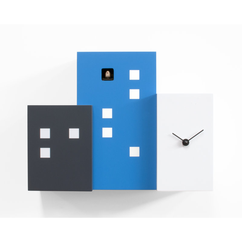 Beckner Wood Wall Clock, Light Blue