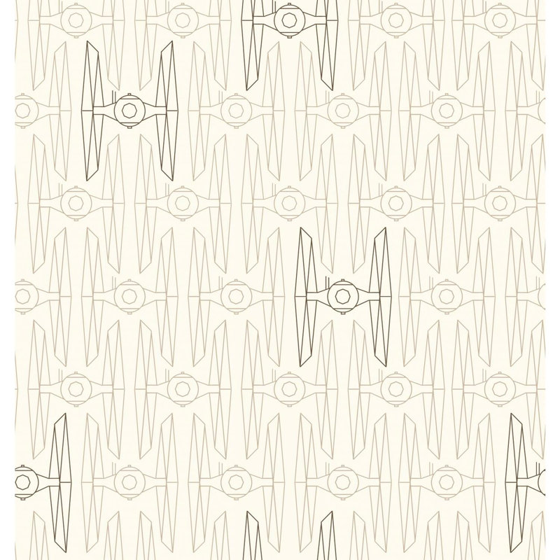 STAR WARS TIE FIGHTER PEEL & STICK WALLPAPER, Taupe/Grey