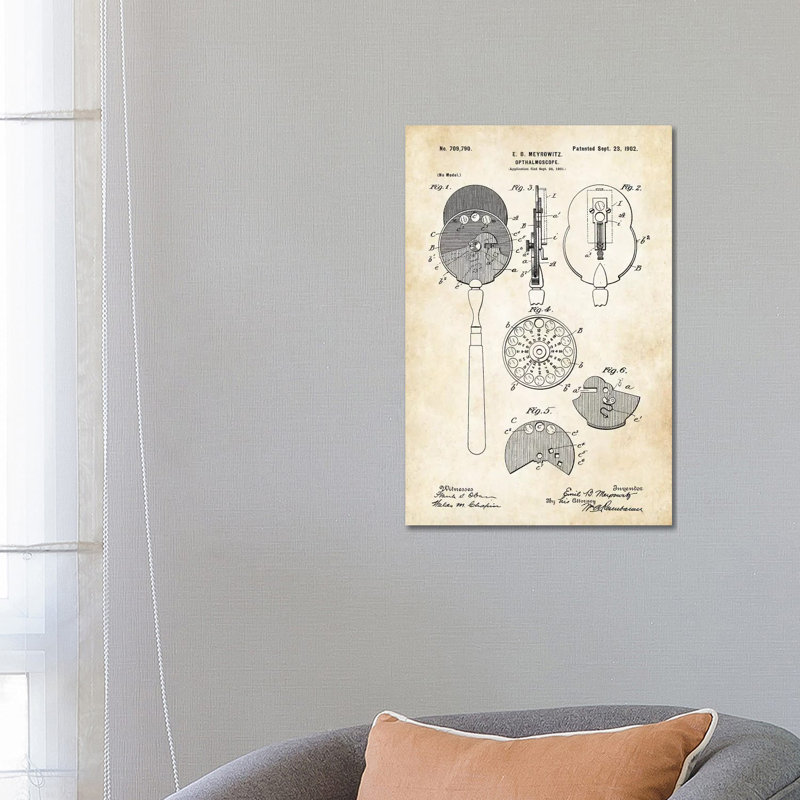 Doctor Opthalmoscope by Patent77 - Wrapped Canvas Gallery-Wrapped Canvas Giclée, 66.04 cm H x 45.72 cm W x 3.175 cm D