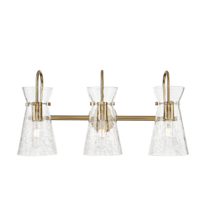 Estelle - Éclairage pour meuble-lavabo 3 lumières 24 po, Bronze champagne