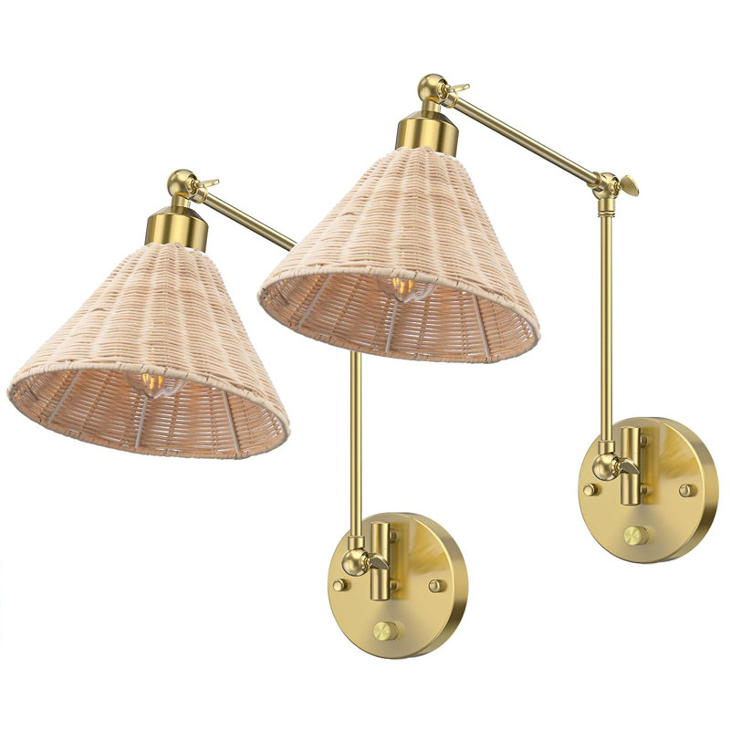 Corsa Solid Brass Swing Arm Sconce