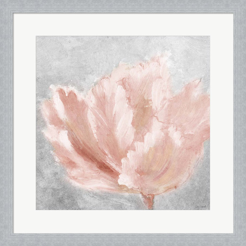 «Pink Elegant On Gray» par Lanie Loreth, art mural encadré