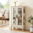 2 Doors Curio Cabinet With Tempered Glass Doors-122642910