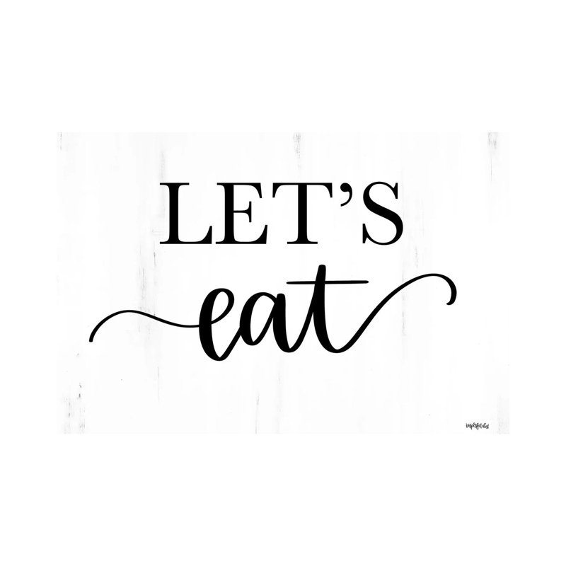 «Let's Eat» par Imperfect Dust - Giclée sur toile tendue avec châssis, H 12 po x l 18 po x 1,5 po