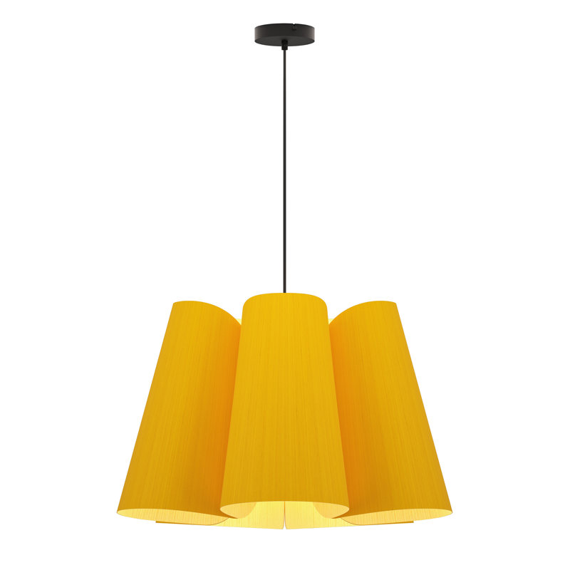 Luminaire suspendu simple 1 lumière Julieta, Jaune